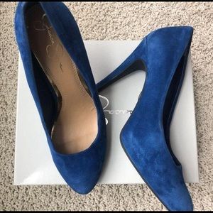 Jessica Simpson Blue Suede Heels